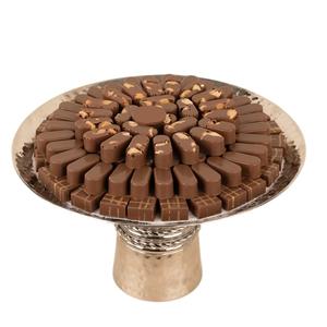 <b>Fancy</b> <b>Chocolate</b> Platter Elegant Silver Pedestal Serving Bowl <b>Chocolate</b> Server Bowl For Weddings Gifts And Home Entertaining - Product Image 4