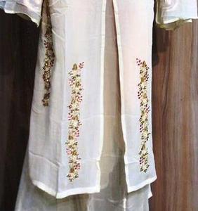 Georgette pakistanaise indienne de créateur moderne pour femmes non cousues belle tenue de fête de qualité supérieure costumes brodés à la main Protection solaire - Product Image 3