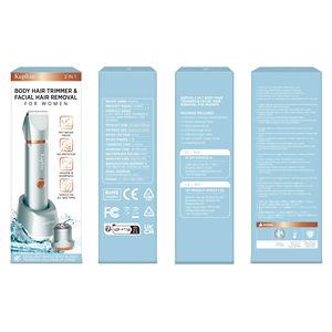 Afeitadora Eléctrica Recargable 2 en 1 para Mujer, Resistente al Agua IPX7, Recortadora de Bikini, Piernas, Brazos y Cuerpo, Azul, con Función de Lavado - Product Image 2