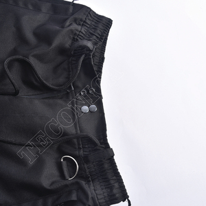 Pantalones de Nieve Negros Súper Modernos 2025 con Aberturas Ocultas en Azul para Cremallera, Cintura con Cordón Ajustable, Cierre Frontal, Trabillas para Cinturón y Ventilaciones - Product Image 4