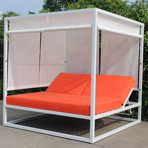 <span class=keywords><strong>Lit</strong></span> de jour en rotin avec canopée, <span class=keywords><strong>lit</strong></span> d'extérieur avec auvent, en aluminium, <span class=keywords><strong>lit</strong></span> de jour, meuble d'extérieur, gazébo - Product Image 4