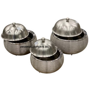 Ensemble de trois chauffe-plats en métal, finition noire, design de casserole, vente chaude, design décoratif, chauffe-plat en métal - Product Image 2