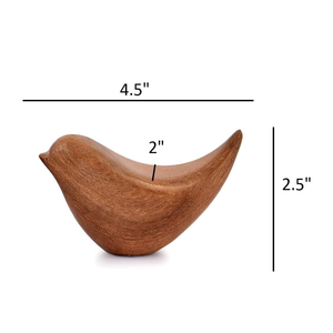 ชุดรูปปั้นนกไม้อะคาเซียของตกแต่งบ้านเครื่องประดับตกแต่งนกทำจากเวียดนาม - Product Image 4