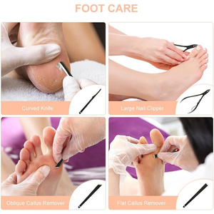 Juego de cortaúñas profesional Juego de manicura y pedicura de acero inoxidable alemán Kits de manicura con bolsa de cuero PU - Product Image 4