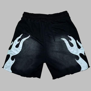 Haute qualité 100% coton respirant tricoté hommes Sweat Shorts Vintage personnalisé brodé Patch Logo dessin été acide Plus - Product Image 2