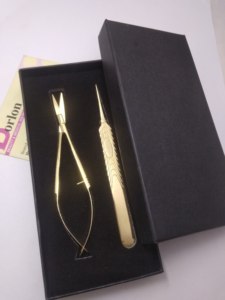 Pince à cils professionnelle Dorlon DB-ELT-4607, design personnalisé, manche en acier inoxydable, haute qualité, pointe droite - Product Image 2