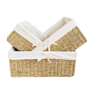 PRODUIT DE VENTE CHAUD Panier en jonc de mer léger pour le stockage quotidien et l'utilisation décorative de haute qualité - Product Image 1