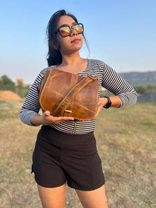 Sac à main en cuir véritable Crunch véritable fait à la main Sac à main en cuir véritable Crunch pour femmes sac à bandoulière en cuir véritable Vintage pour le bureau - Product Image 4