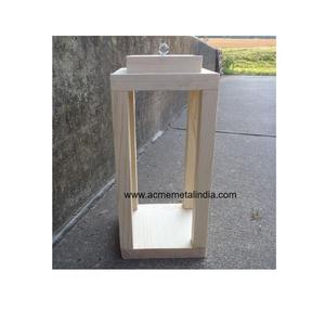 โคมไฟไม้ธรรมชาติพร้อมที่จับเหล็กเหมาะสำหรับแขวนในสวนและตกแต่งเทศกาลคริสต์มาส - Product Image 5