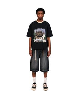 เสื้อยืดผ้าฝ้าย250gsm เฮฟวี่เวทไซส์ใหญ่พิเศษพิมพ์ลายกราฟิกแนวสตรีทแวร์สไตล์โอเวอร์ไซส์พลัสไซส์เพื่อความสบาย - Product Image 6