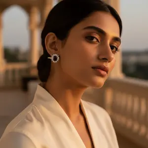 Boutons de manchette et pinces à cravate en grenat argenté avec accent onyx, bijoux de mariage pour homme, cadeau en argent sterling et or - Product Image 2