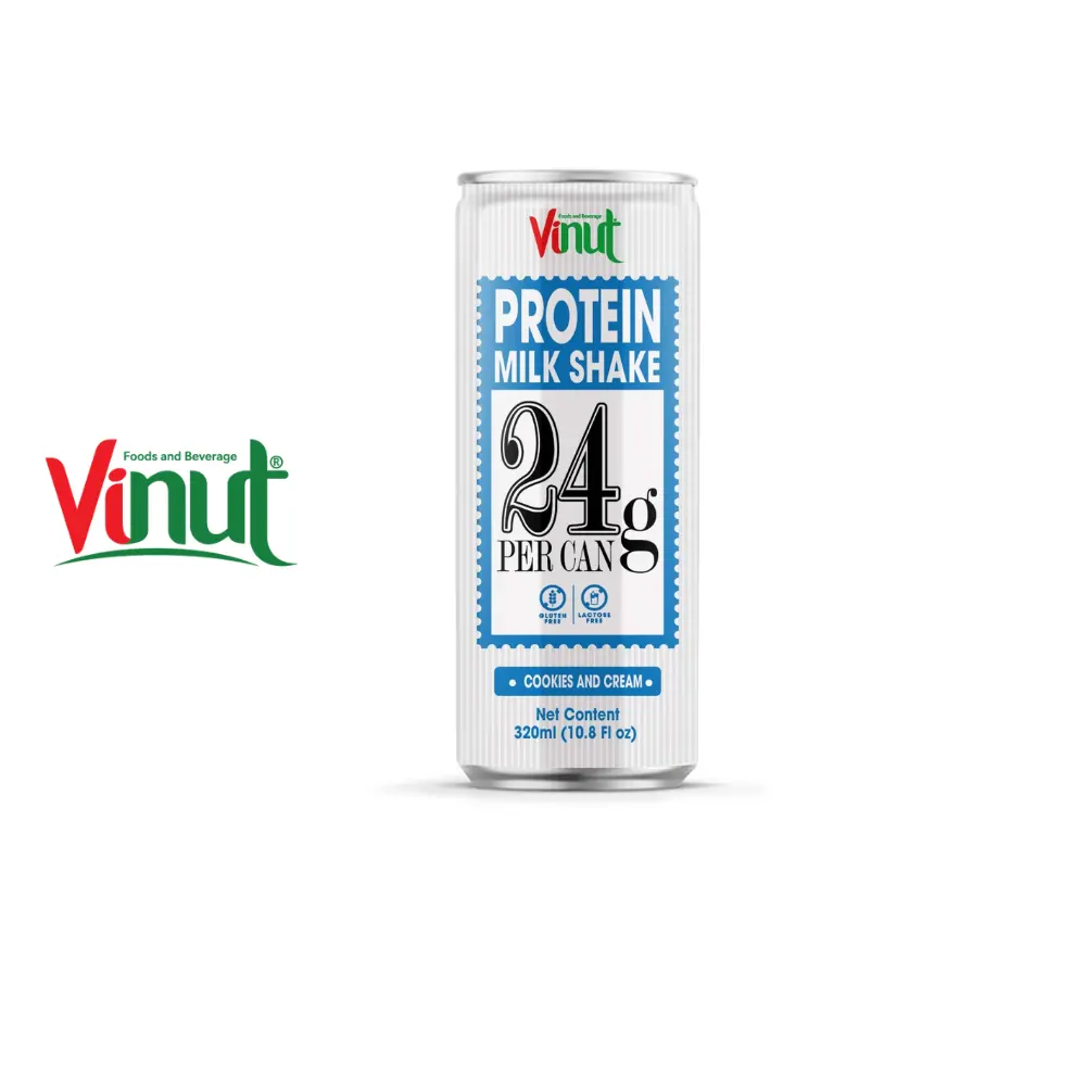 New Product 320ml Canned Vinut Protein Milk Shake with Cookies and Cream Flavour beverage private label OEM ODM HALAL BRC