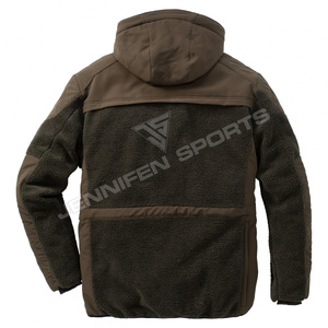 เสื้อแจ็คเก็ตกันลม ระบายอากาศได้ดี น้ำหนักเบา ผ้าไมโครฟลีซ/ซอฟต์เชลล์ แขนยาว มีฮู้ด สำหรับผู้ชาย เหมาะสำหรับการล่าสัตว์ในฤดูหนาว 100% - Product Image 4