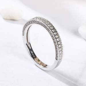 Jeulia 14K Platinum Rhodium Plated Emerald Cut Zircon Wedding Band - Product Image 6