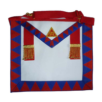 Insignias Masónicas de Tela Satinada Personalizadas, Forma de Lujo, Bordadas, con Borlas Plateadas, Cinturón Ajustable, Pin de Seguridad Ecológico