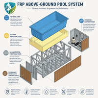Piscine préfabriquée en conteneur, piscine en conteneur maritime sur mesure avec installation rapide sur site