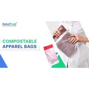 Export Grade Compostable <b>Garment</b> <b>Bags</b> India Made Clear Apparel Packaging Eco Friendly Bulk Manufacturing Supply - Product Image 6