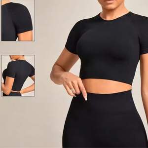 เสื้อครอปท็อปผู้หญิง ขายส่ง เสื้อครอปท็อปฤดูร้อนแบบใหม่ เซ็กซี่ เสื้อยืดครอปท็อปเปล่า OEM เสื้อระบายอากาศ - Product Image 3