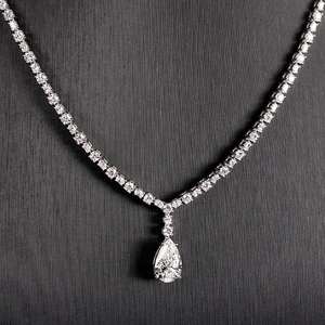 Haute qualité vvs Moissanite diamant collier argent plaqué 925 VVS Passes diamant testeur pour mariages cadeaux pour les femmes - Product Image 3