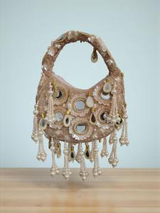 Elegante bolso de mano de noche con abalorios florales de resina, accesorio de Boda nupcial para mujer, hecho en India, oferta al por mayor - Product Image 5