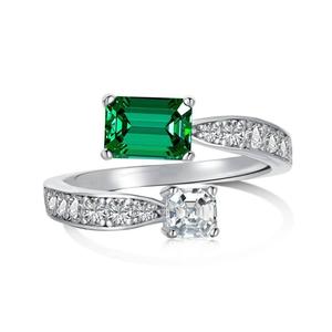 Anillo de Diamantes Elegante Personalizado, Anillo Apilable en Forma de V con Circonita Cúbica Blanca Marquise, Anillos de Plata de Ley 925 - Product Image 5