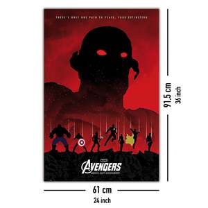 Affiche Avengers Age of Ultron, style de design moderne pour décoration murale - Product Image 1