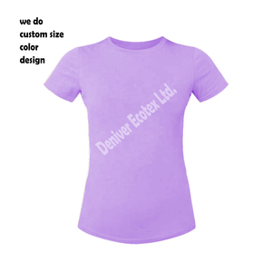 100% algodón cuello manga corta 160 camisetas lisas de alta calidad Casual camisetas de gran tamaño amarillo ODM Botón de talla grande estampado verano - Product Image 3