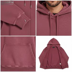 Otoño/Invierno de gran tamaño transpirable Mujer pulóver gota hombro tejido ácido lavado Sudadera con capucha para mujer Reversible Hombre - Product Image 5