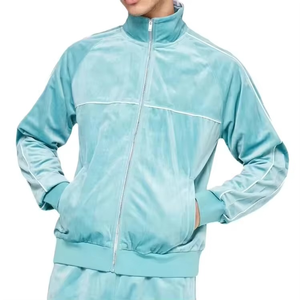 Combinaison de jogging en velours avec logo personnalisé de haute qualité pour hommes Survêtement en velours à séchage rapide avec survêtement en polaire imprimé de haute conception - Product Image 6
