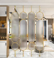 Cloison décorative moderne en acier inoxydable sur mesure, imperméable, pour salon, bureau, hôtel