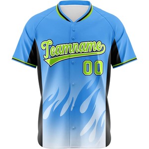 Chemise à boutons personnalisée maille à séchage rapide respirante Tackle Twill Letters Youth USA Baseball Jersey brodé Team Sportswear - Product Image 4