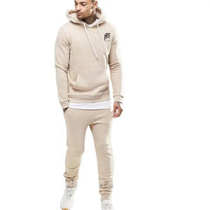 Conjuntos de sudaderas y pantalones de chándal de algodón para hombre del fabricante, chándal de Jogger de invierno con sudadera lisa y chándales - Product Image 1