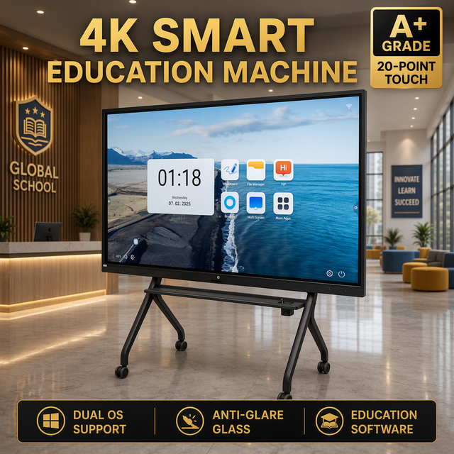 55 65 75 85 98 100 110 Inch LED Backlight HDTV Touch Screen TV Education Flat Panel Whiteboard Smart Interactive Display