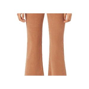 กางเกงยีนส์ทรงบูทคัทเอวสูงรุ่น DL1961 Bridget สีน้ำตาลเท็ดดี้โทเป้ สไตล์ลำลองผ้าคอร์ดูรอย - Product Image 3