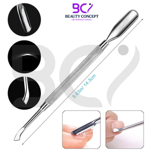 Cuticle Pushers And Undernail Cleaner Tool <b>Kit</b> Stainless Steel Dual Ended <b>Nail</b> Polish Pusher Angled Cuticle Trimmer - Product Image 5