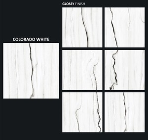 Colorado White 800x800mm Porcelain 80x80cm High Gloss Tiles Granite Look Seychelles - Product Image 1
