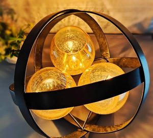 Glass & Metal Candle Holder - <b>Small</b> Handcrafted antique gold metal style metal dining <b>table</b> light luxury glass decorations - Product Image 2