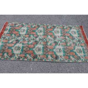 พรมวินเทจ 3.2x6.5 ฟุต สีแดงเขียวลายทาง พรมขนสัตว์ตุรกี - Product Image 2