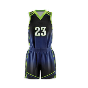 Ensemble de maillots de basket-ball pour hommes de qualité supérieure, polyester/coton, sans manches, couleurs personnalisées, ensemble de maillots de basket-ball - Product Image 2