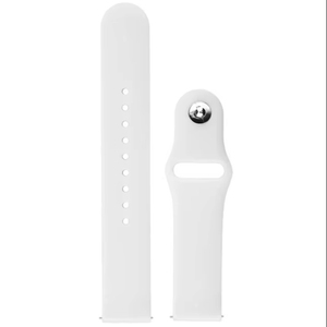Bracelet de montre sport unisexe JD1606 blanc, durable, respirant, léger, réglable, résistant à l'eau, en silicone, 20-22 mm, acier inoxydable - Product Image 1