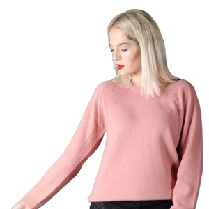 Luisa Mùa Đông Cơ Bản May Mặc Giản Dị Ý Phụ Nữ Của Rộng Đan Áo Len Trong Merino Len Và Cashmere Phía Trước Logo Trang Trí Mô Hình - Product Image 5