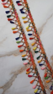 Bordes delicados de encaje de lentejuelas para vestidos, saris y blusas, suministro mayorista listo para exportar con opciones personalizadas - Product Image 4