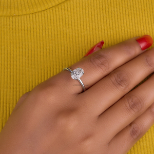 แหวนเพชรรูปวงรีทรงรีขนาด2.25 CT ทรงวงรีวงยาวสำหรับ VVS1เพชรโมอิสซาไนต์บดน้ำแข็งรูปวงรีทรงรี D - Product Image 4