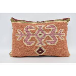 Red Vintage Wool <b>Bolster</b> <b>Pillow</b> 16x24 Inches Traditional Patterned Woven Non-Slip Eco-Friendly Removable Washable Decorative - Product Image 5