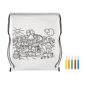 Borse Sportive Personalizzate CARRYDRAW per Colorare, Sacchetti Promozionali Personalizzabili con Coulisse per Gadget - Product Image 3