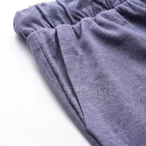 Ensemble de shorts pour hommes décontractés de couleur unie, écologiques, respirants, à séchage rapide, légers, vêtements de sport d'été, coton/polyester, vente en gros - Product Image 6