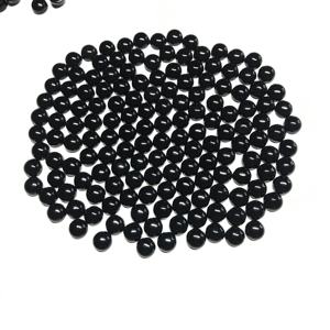 Cabujón de ónix negro Natural de 7mm de alta calidad, parte posterior plana, buen Color, piedra preciosa IGI certificada, piedra al por mayor a granel - Product Image 3