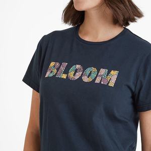 Wholesale Womens Bloom Printed <b>T</b> <b>Shirt</b> Trendy Casual Cotton Graphic <b>T</b> <b>Shirt</b> For <b>Ladies</b> OEM ODM Private Label Supplier - Product Image 5