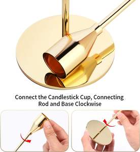 Candelero de hierro y Metal envejecido de alta calidad, diseño moderno hecho a mano para bodas y decoración navideña para el hogar - Product Image 4