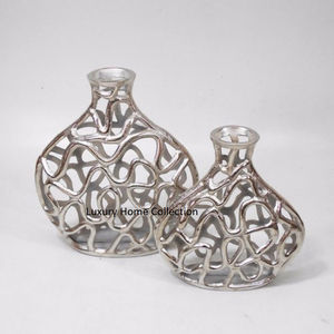 Nouveaux vases de rangement floraux décoratifs pour la maison couleur noire taille Standard pots et jardinières en aluminium moulé pour jardin et décoration intérieure - Product Image 2